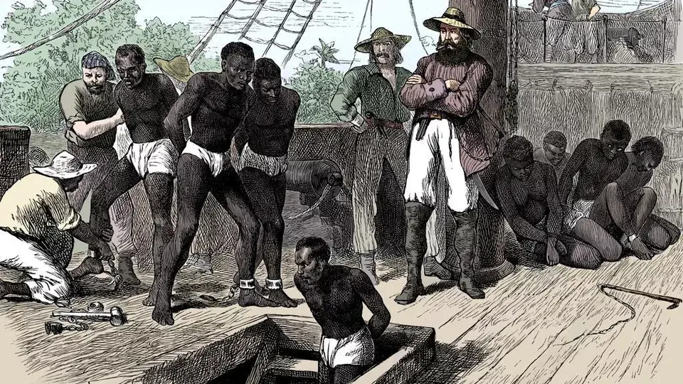 schiavi neri su una nave