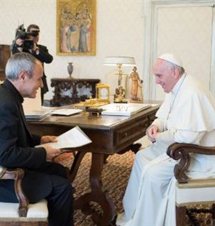 Carrón in udienza da papa Francesco nel 2018 Carrón in udienza da papa Francesco nel 2018