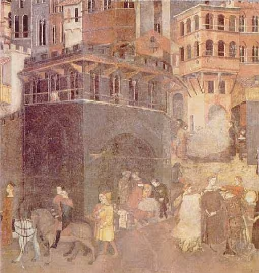 Lorenzetti,gli effetti del buon governo [particolare]