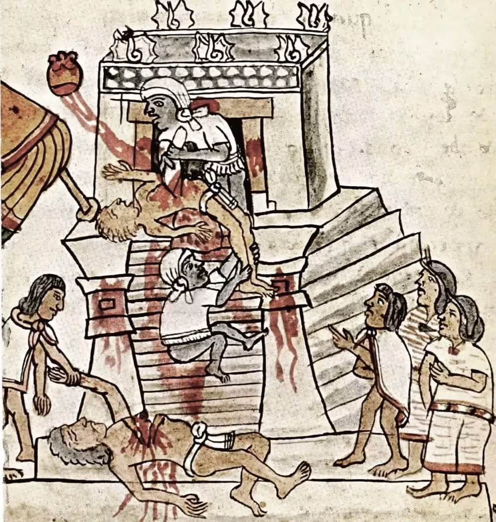 raffigurazione di sacrificio umano