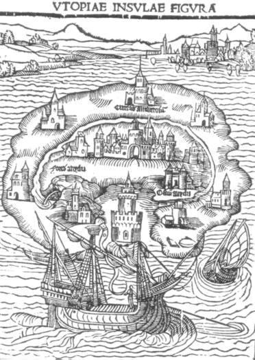 una raffigurazione dell'isola di Utopia